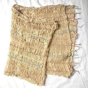 Handmade Woven Guatemalan Natural Cotton Scarf